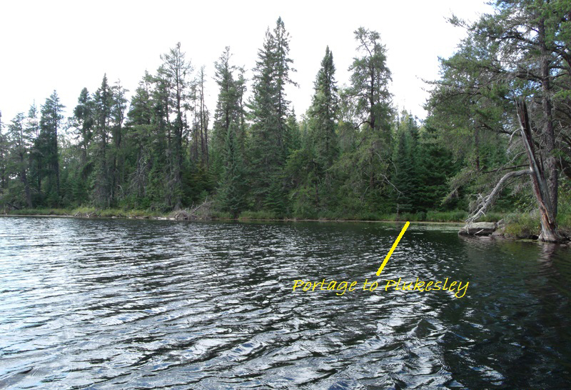Carefree Lake portage to Plukesley Lake in the BWCA